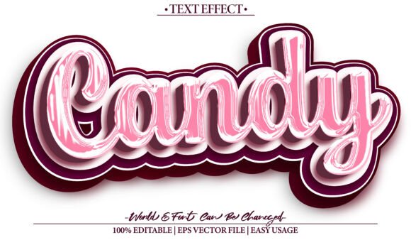 Candy Vector Text Effect Editable: A Versatile Tool for Creative Designers