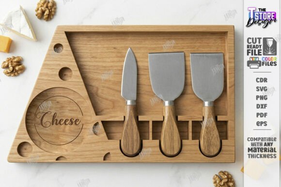 Cheese Board Laser Cut Serving Tray
