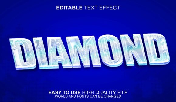 Diamond Luxury Crystal Sparkle Premium 3D Text Effect