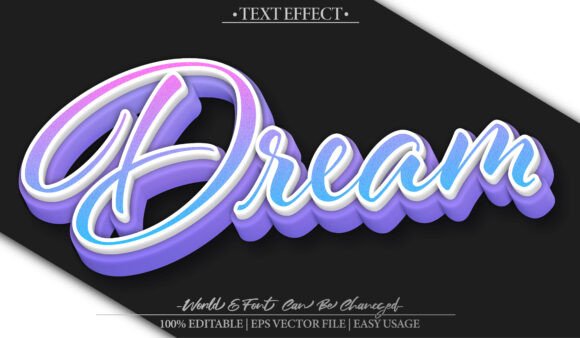 Dream Imagination Fantasy Vision Magic: Elevating Design with 3D Text Effects