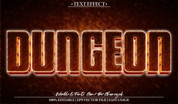 Dungeon Castle Dark Trap Treasure Typography