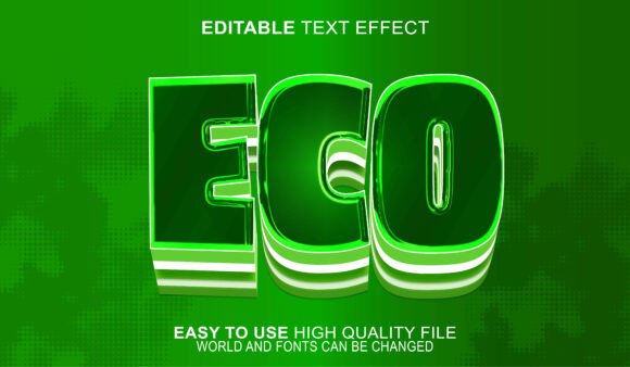 Eco Green Sustainable Nature Clean Typog