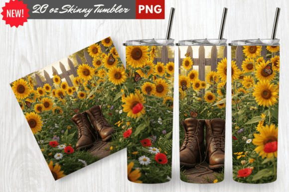 Elevate Your Drinkware with the Sunflower Boots Farmhouse 20oz Tumbler
