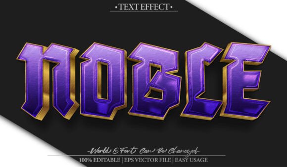 Experiencing Elegance: The Noble Royal Majestic Dignified Honorable 3D Text Effect for Adobe Illustrator