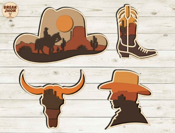Explore the Wild West with the Layered Desert Laser Cut File Svg Bundle