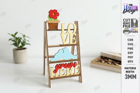 Exploring the Versatility of Mini Decorative Ladder Shelf Laser Cut Designs