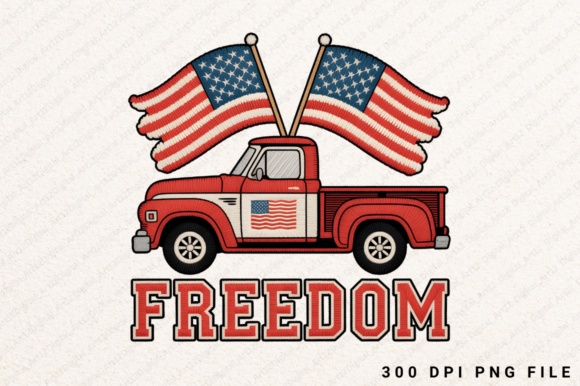 Freedom Sublimation PNG: Celebrating Memorial Day with Stylish Chenille Embroidery