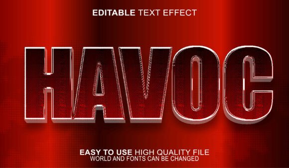 Havoc Chaos Destruction Aggressive Text Effect