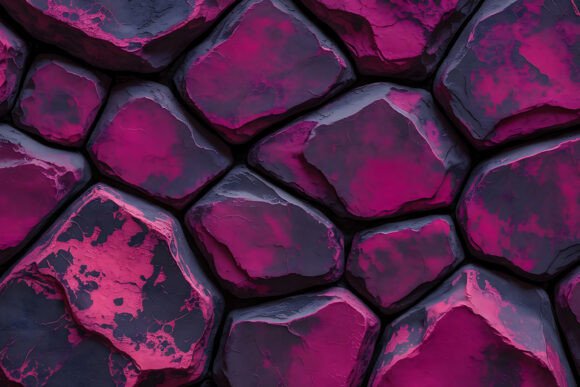 Magenta Cobblestone Rock Wall Texture: A Strategic Asset for Design and Branding