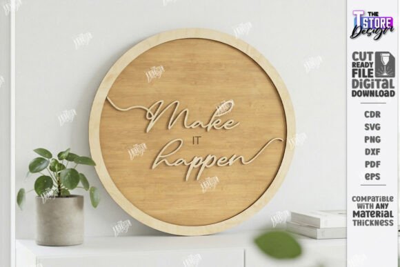 Motivational Wooden Wall Sign Laser Cut: A Modern Touch for Uplifting Spaces