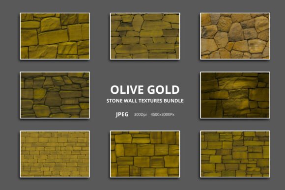 Olive Gold Stone Wall Textures Bundle: Bringing Natural Elegance to Your Creative Projects