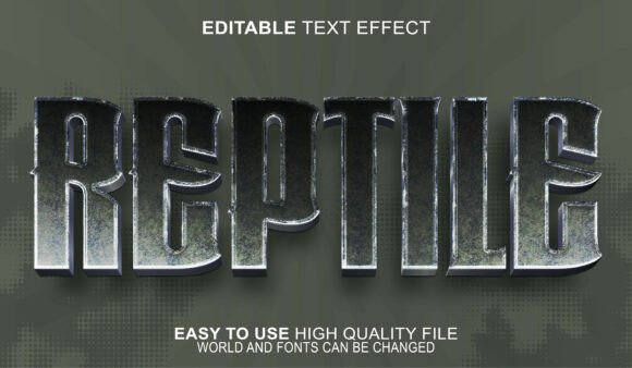 Reptile Lizard Snake Crocodile Scaly: A Unique 3D Text Effect for Adobe Illustrator