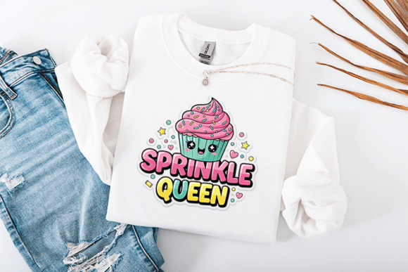 Sprinkle Queen SVG Funny Kawaii Cupcake: A Sweet Addition to Your Creative Projects