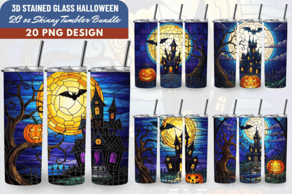 Stained Glass Halloween Tumbler Bundle: A Creative Sublimation Solution