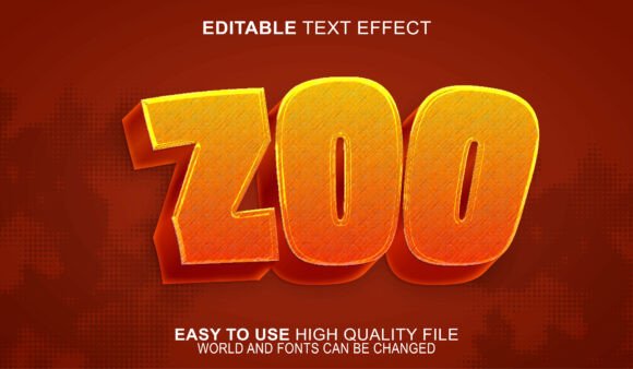 Zoo Animals Wildlife Fun Typography: A Creative Resource for Designers